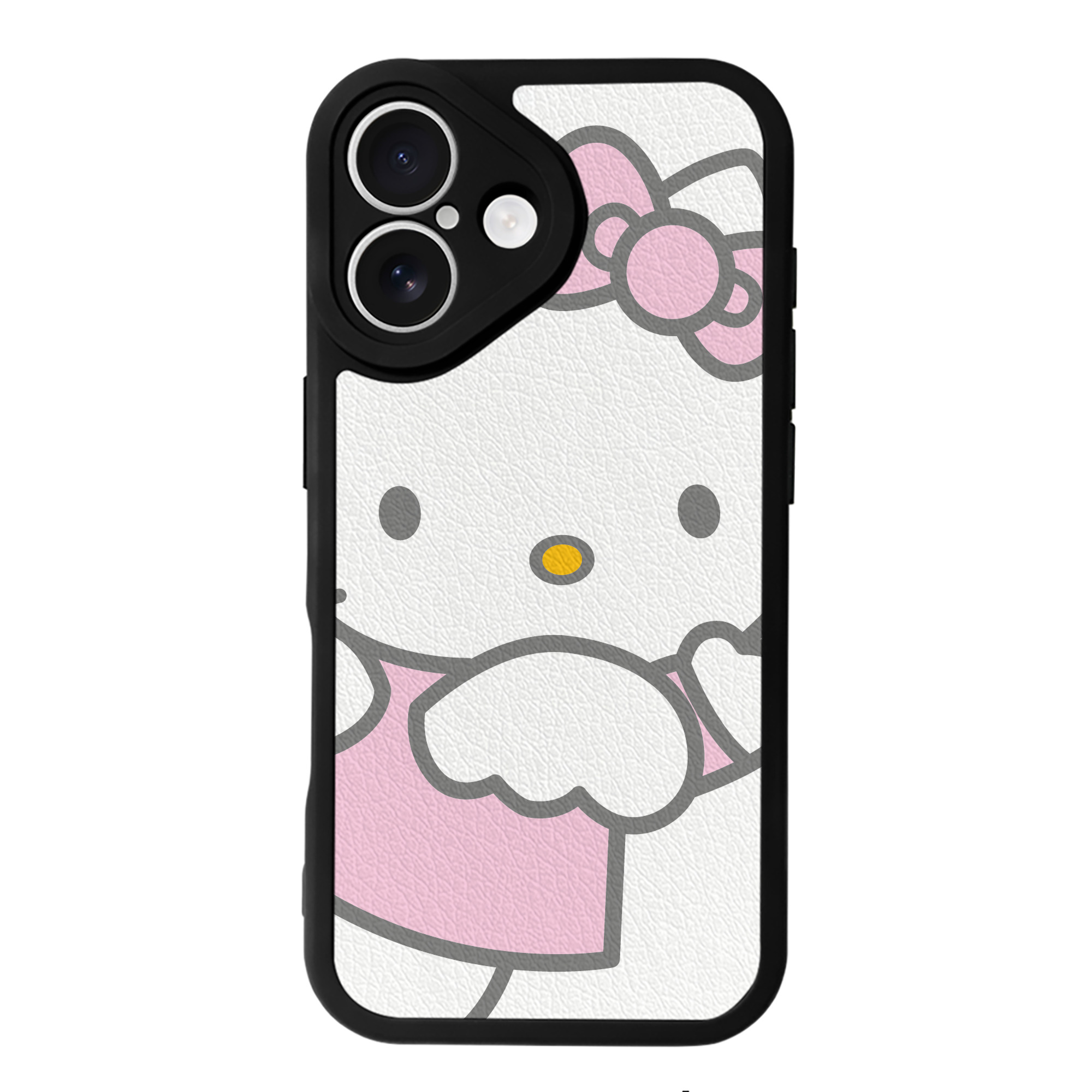 （画像用） Hello Kitty ハローキティ 【iPhone 16シリーズ対応】シリコンスマホケース（レザー調） 材質：シリコン
